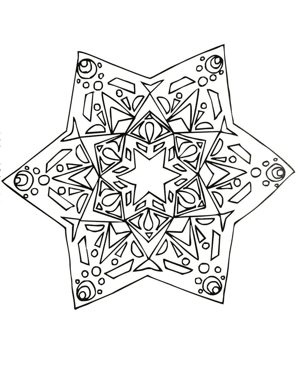 Coloriage Mandala zen aux formes concentriques - Mandala à imprimer